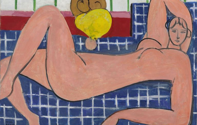 HENRI MATISSE, GRAND NU COUCHÉ (NU ROSE) [GROSSER LIEGENDER AKT (ROSAFARBENER AKT)], 1935
Öl auf Leinwand, 66.4 x 93.3 cm
The Baltimore Museum of Art, The Cone Collection, gegründet von Dr. Claribel Cone und Etta Cone, Baltimore, Maryland, 1950
© Succession H. Matisse / 2024, ProLitteris, Zurich
Foto: Mitro Hood